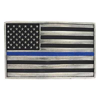 Antique Blue Line Flag Buckle