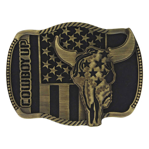 Montana Silversmiths Cowboy Up Strength in Heritage Attitude Buckle