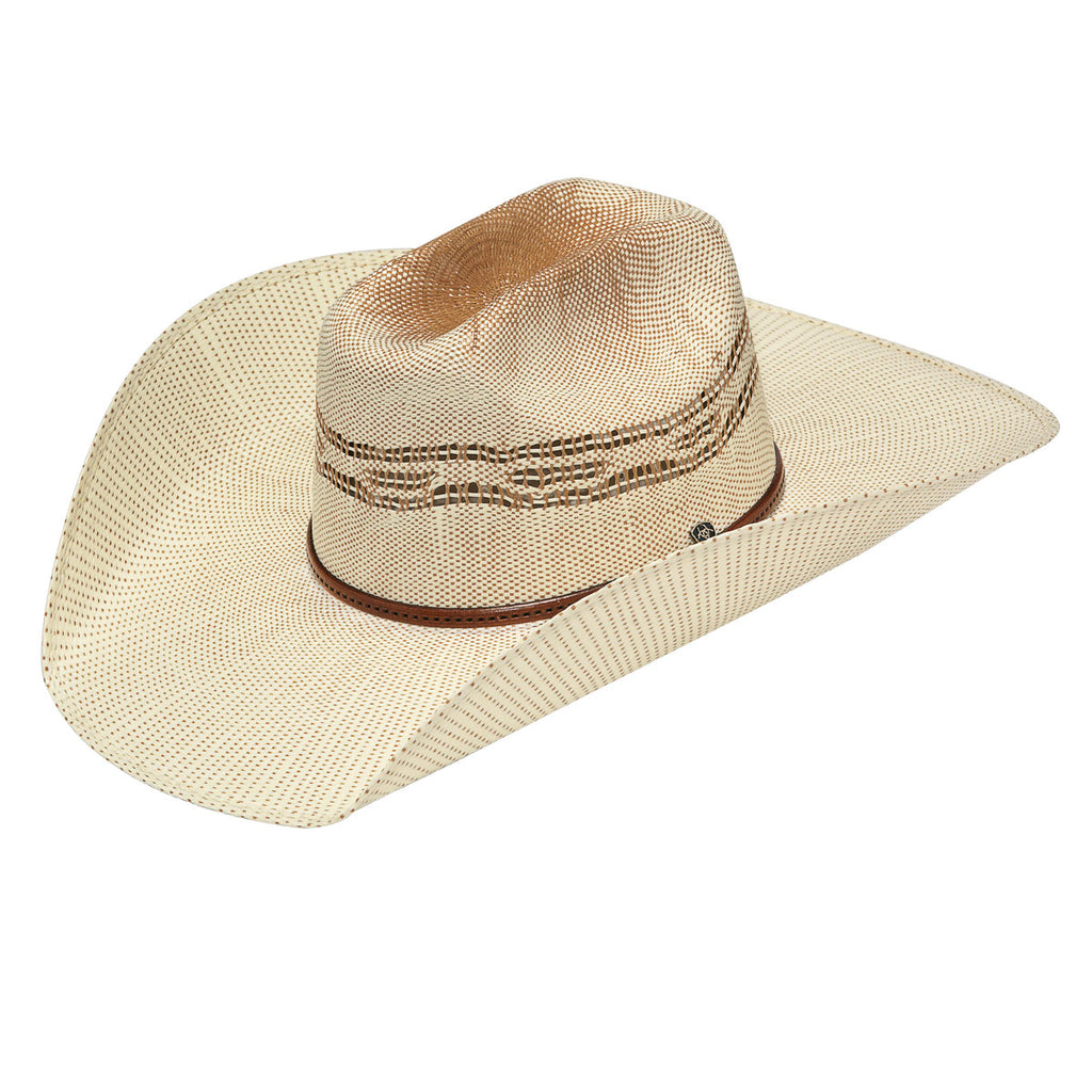 Ariat Bangora Ivory and Tan Maverick Straw Hat