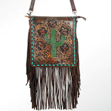 American Darling Cactus Tooled with Fringe Purse