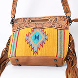 American Darling Yellow Aztec/Floral Tooled bag