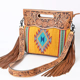 American Darling Yellow Aztec/Floral Tooled bag