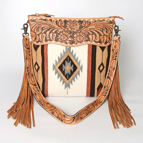 American Darling Aztec Blanket Tooled Purse