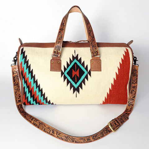 American Darling White Rustic Aztec Duffel Bag