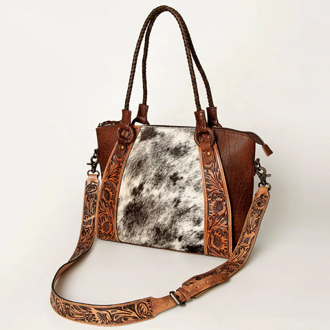 American Darling Cowhide/Leather Tooled Bag