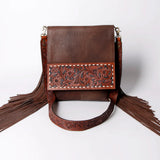 American Darling Conceal Carry Floral Leather Fringe Bag