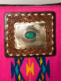 American Darling Pink Serape Saddle Blanket/Concho Crossbody