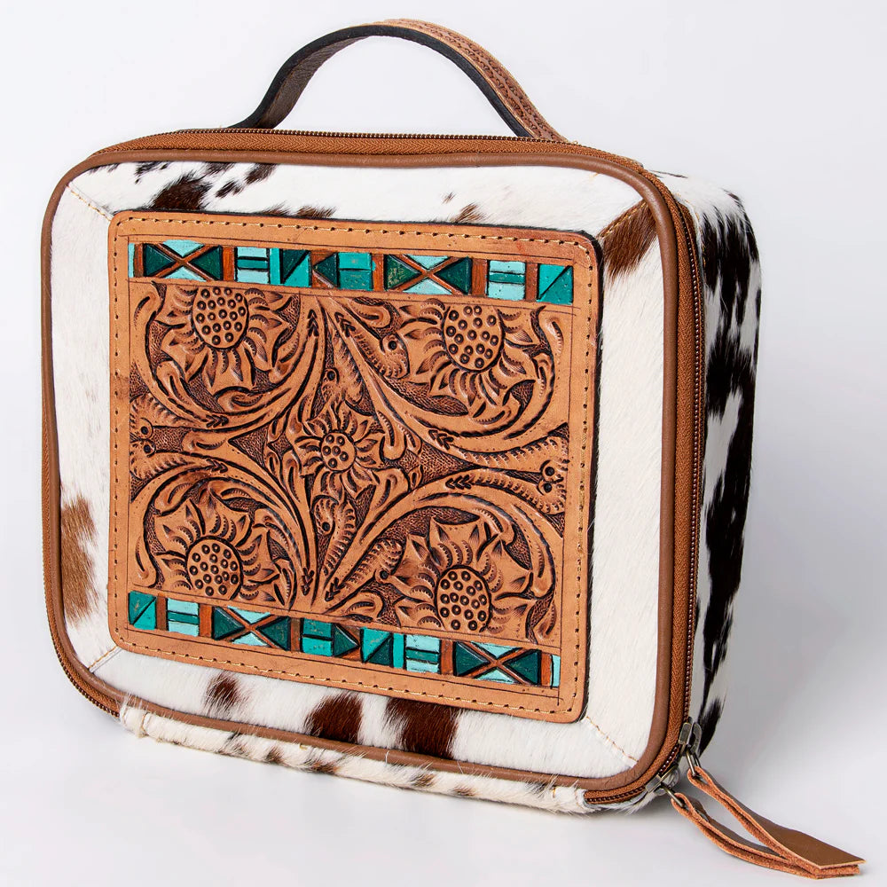 American Darling Tooled Hide Jewelry Case