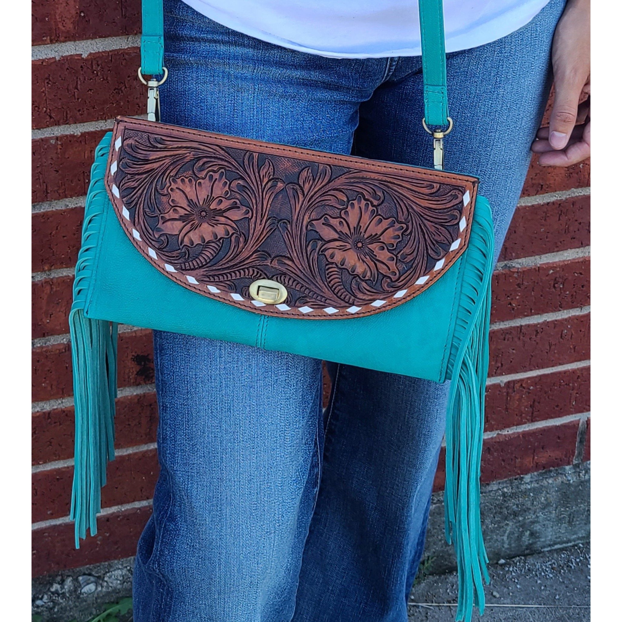 Turquoise crossbody purse hotsell
