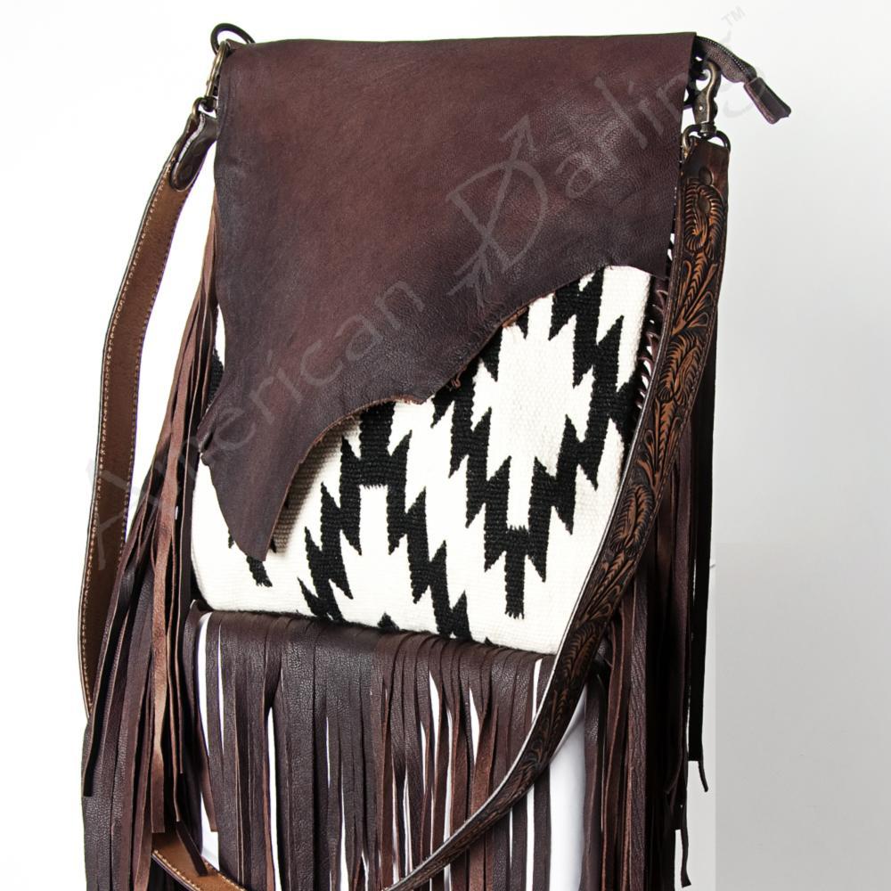 American Darling Conceal Carry Black White Aztec Crossbody