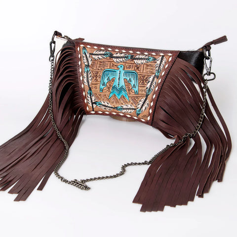 American Darling Turquoise Thunderbird Tooled Purse