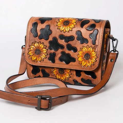American Darling Sunflower Tooled Purse