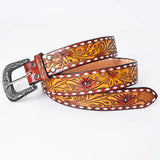 American Darling Yellow Tooled Floral Belt