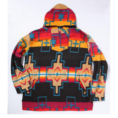 Multi Aztec Fleece Pullover Hoodie