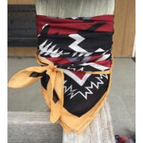 Wyoming Traders Maroon Black Aztec Wild Rag 