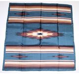 Wyoming Traders Teal And Tan Aztec Wild Rag