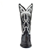 Azulado Black & White Phoenix Snip Toe Boot