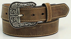 Ariat Women's Brown Heavy Stitched Edge Belt