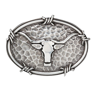 Ariat Hammered Oval Barbwire Edge Steer Buckle