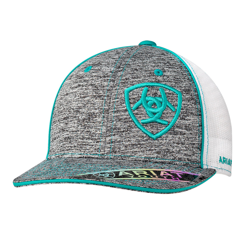 Ariat Youth Heather/Turquoise Snap Back Cap