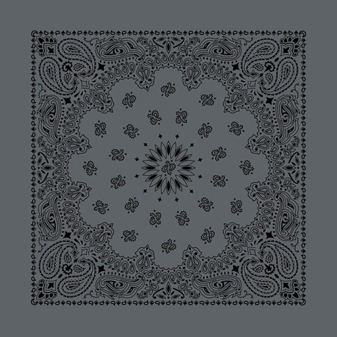 Charcoal and Black Austin Bandanna