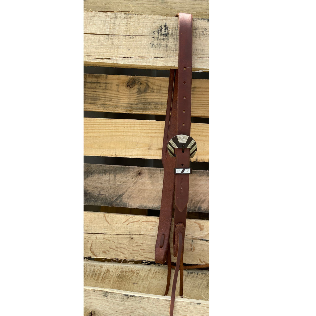 Cowperson Tack 1" Split Ear Headstall with etched buckle
