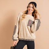 Tan Furry Cheetah Sweatshirt