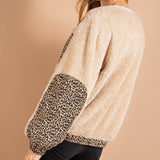 Tan Furry Cheetah Sweatshirt