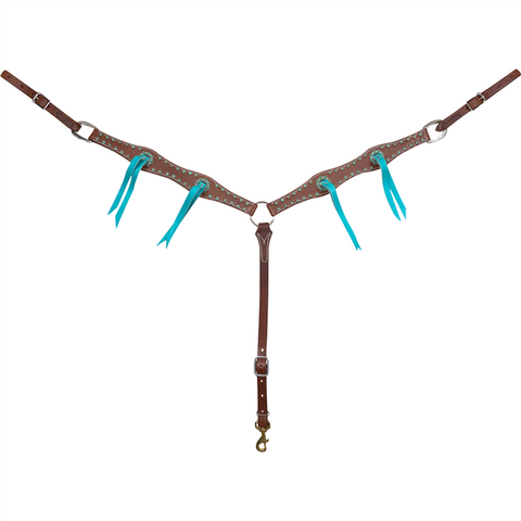 Martin Saddlery's Chocolate and Turquoise Breastcollar