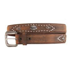 Men's Brown Vintage Stud Belt