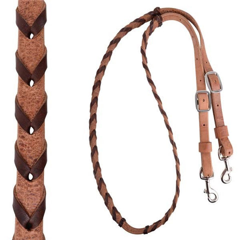 Martin Saddlery 3/4" Chocolate Latigo Lacing Barrel Reins