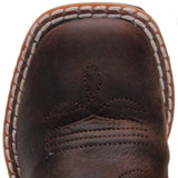 Boy's Distressed Brown and Rust Square Toe Boot
