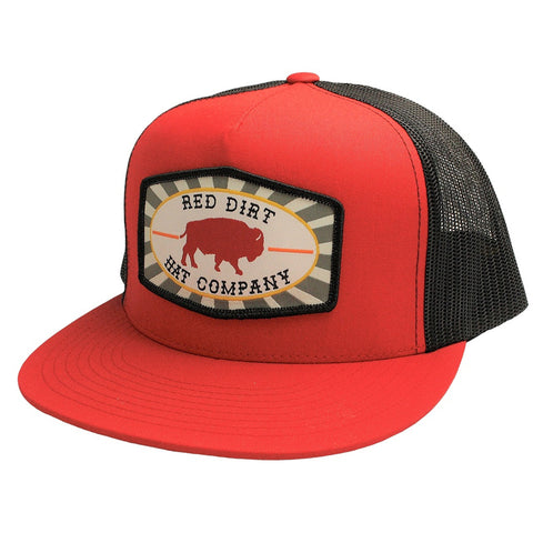 Red Dirt Beachnut Red Black Buffalo Cap