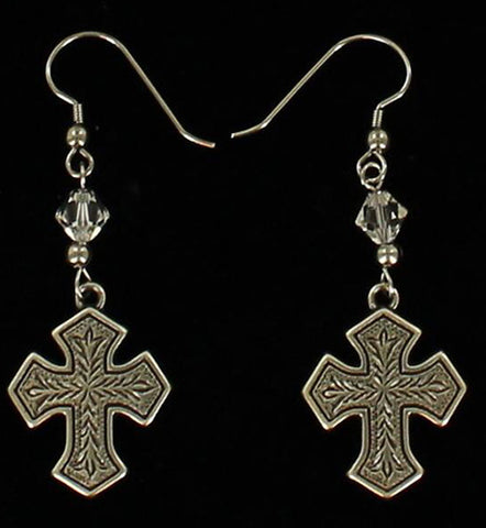Antique Cross Dangle Earrings