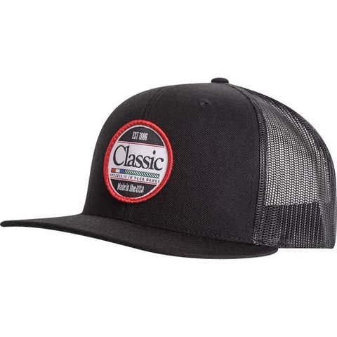 Classic Rope Company Black Cap with Round Logo Patch