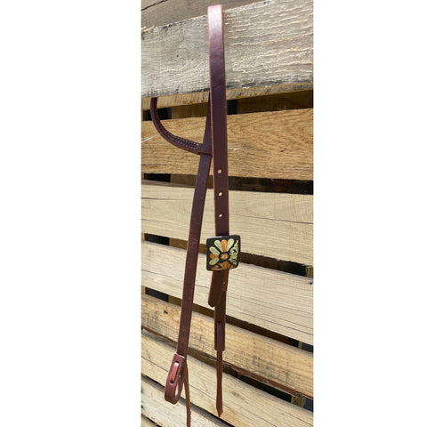 Cowperson Tack One Ear Headstall with Square Buckle