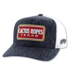 Hooey YOUTH Denim/White Cap-Red Cactus Ropes Patch