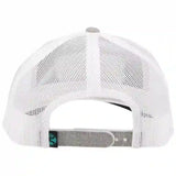 Hooey Mid Profile Grey/White/Turq Cap-Cactus Ropes Patch