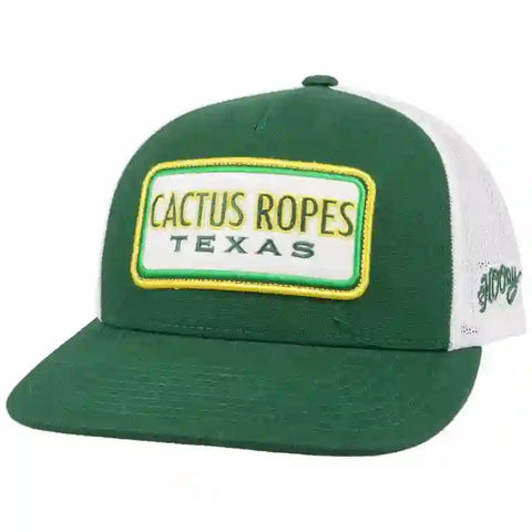 Hooey Green/White Cap-Cactus Ropes Patch