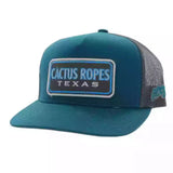 Hooey Teal/Grey Cactus Ropes Cap
