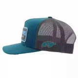 Hooey Teal/Grey Cactus Ropes Cap