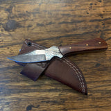 Twisted X Damascus Knife & Sheath