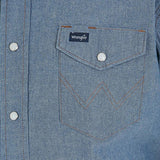 Wrangler Men's Light Blue Denim Work Shirt