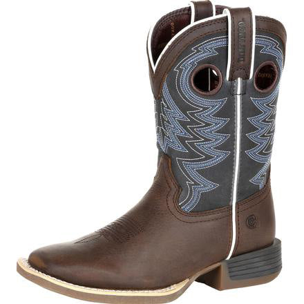 Durango Kid's Blue and Brown Square Toe Boot 