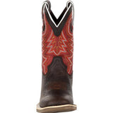 Durango Kid's Chestnut and Red Square Toe Boot 