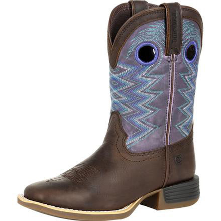 Durango Youth Purple Chevron Square Toe Boot 