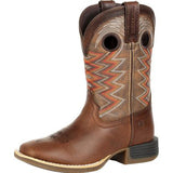 Durango Children's Brown and Orange Chevron Square Toe Boot 
