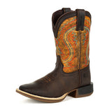 Durango Youth Dark Bay and Burnt Orange Western Boots