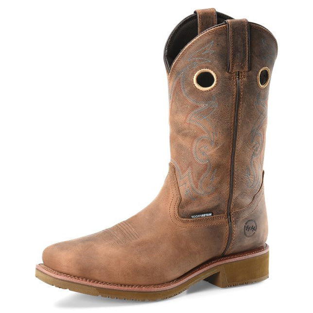 Double H Men's Earthquake Waterproof Square Composite Toe Boot