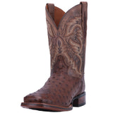 Dan Post Men's Chocolate Full Quill Ostrich Alamosa Square Toe Boot 